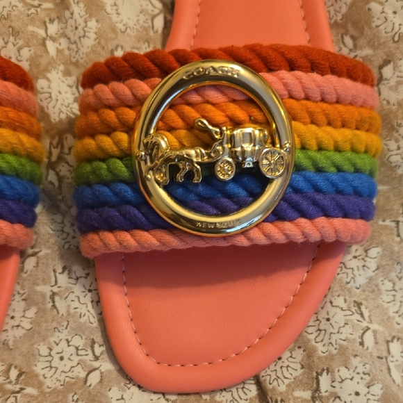 Coach Multicolor Rope Slide Sandals - Picture 4 of 5